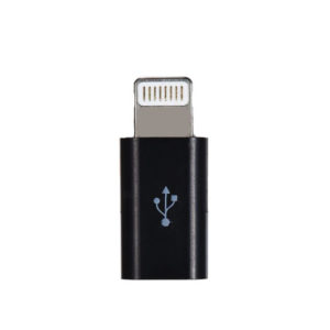 تبدیل microUSB به لایتنینگ مشکی 300x300 - تبدیل Micro USB به Lightning