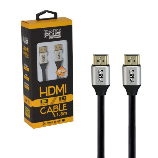 کابل HDMI کی نت پلاس ورژن 2.1 مدل KP-HC21180 طول 1.8 متر