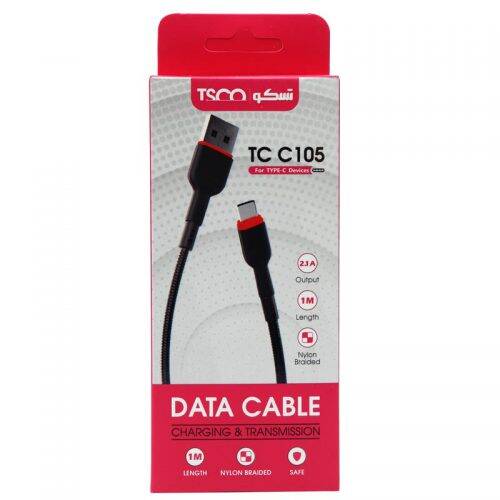 کابل تبدیل USB به USB-C تسکو مدل TCC105 طول 1 متر