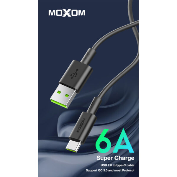 کابل تبدیل USB به USB-C موکسوم مدل MX-CB17 6A 50W