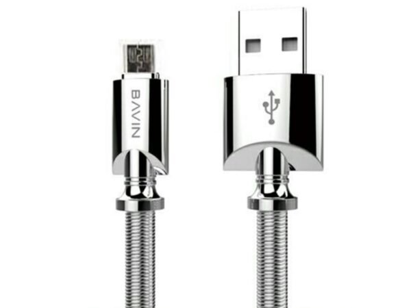 کابل فلزی میکرو یو اس بی باوین Bavin CB-101 Micro USB Cable 1m