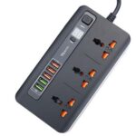 سه راهی برق وریتی PS 3111 با کابل ۲ متری + شارژر USB