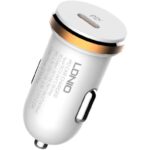 شارژر فندکی فست شارژ Ldnio C22Q 3A PD 27W + کابل تایپ سی